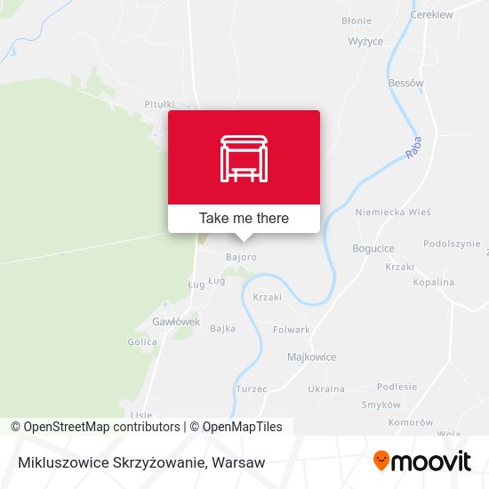 Mikluszowice Skrzyżowanie map