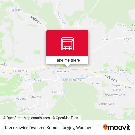 Krzeszowice Dworzec Komunikacyjny map