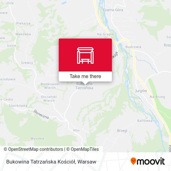 Bukowina Tatrzańska Kościół map