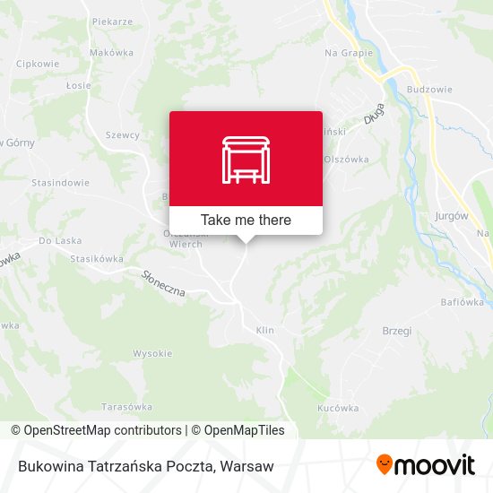 Bukowina Tatrzańska Poczta map