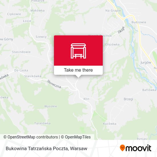 Карта Bukowina Tatrzańska Poczta