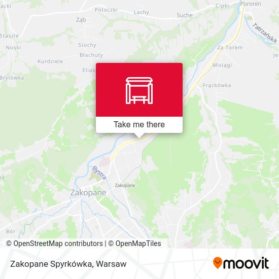 Zakopane Spyrkówka map