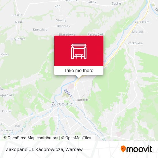 Zakopane Ul. Kasprowicza map