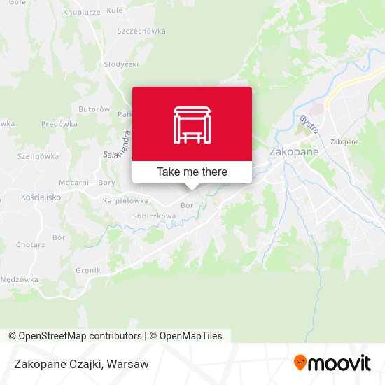 Zakopane Czajki map