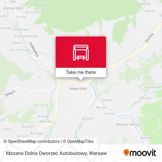 Mszana Dolna Dworzec Autobusowy map