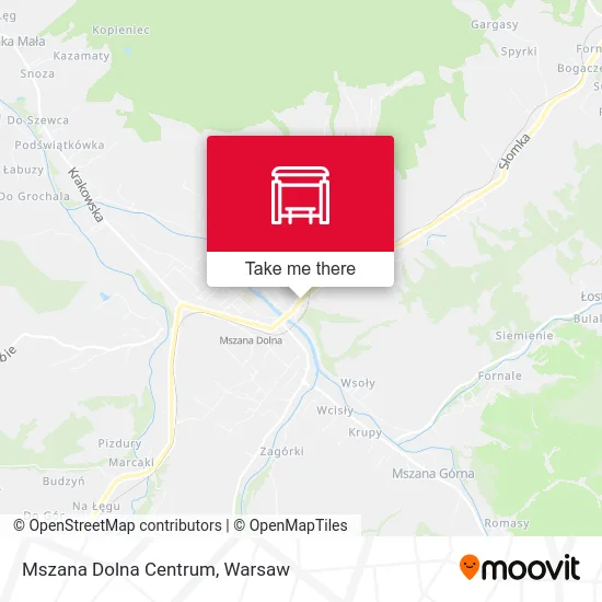 Карта Mszana Dolna Centrum