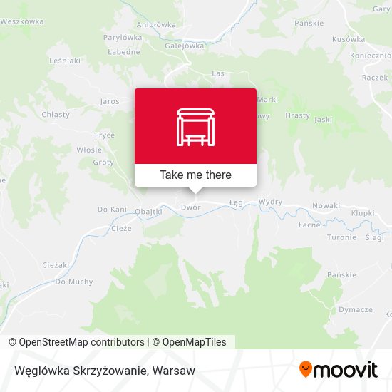 Węglówka Skrzyżowanie map