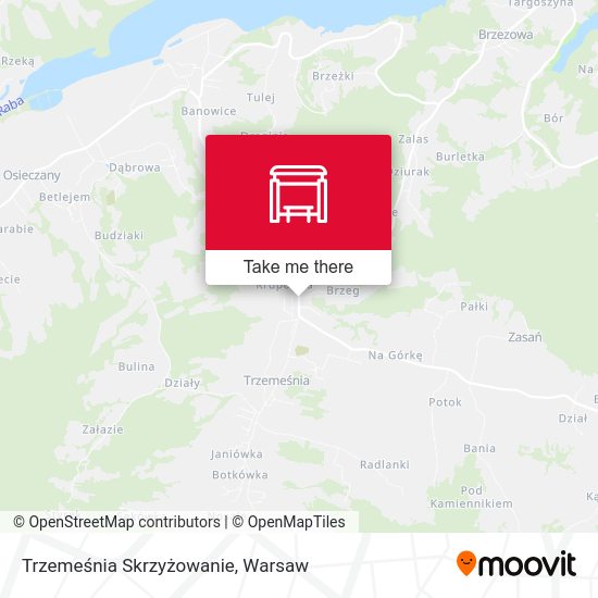 Trzemeśnia Skrzyżowanie map