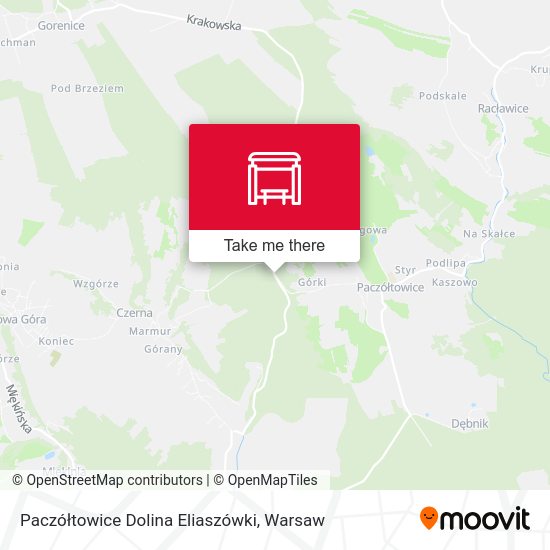 Карта Paczółtowice Dolina Eliaszówki