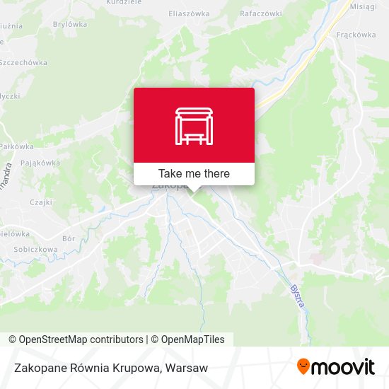 Zakopane Równia Krupowa map