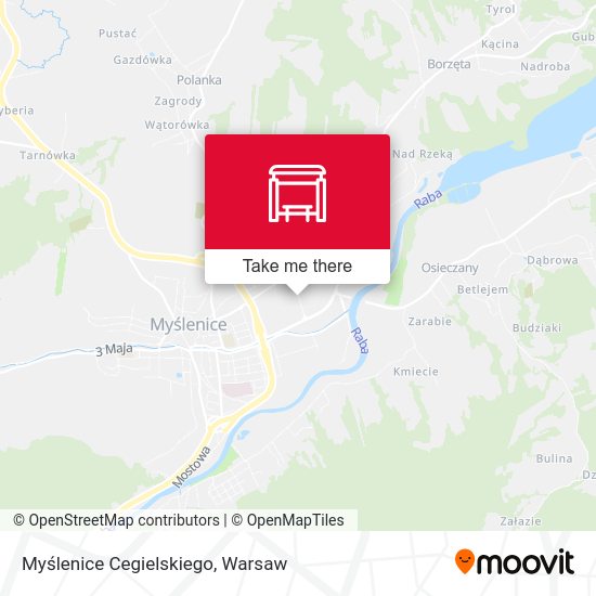 Myślenice Cegielskiego map