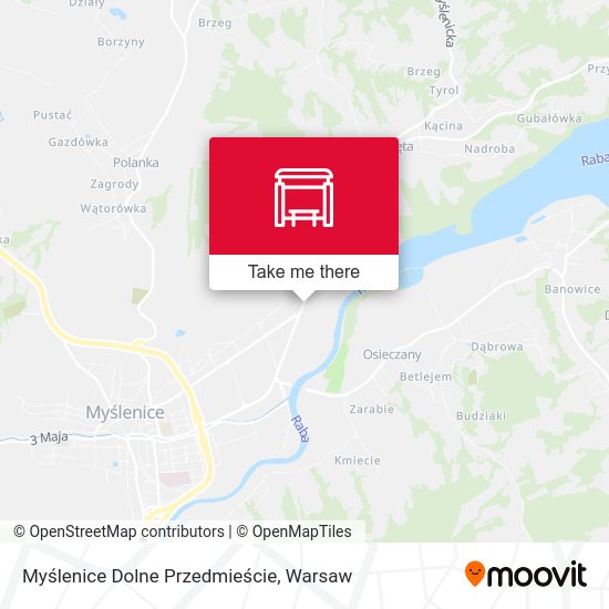 Myślenice Dolne Przedmieście map