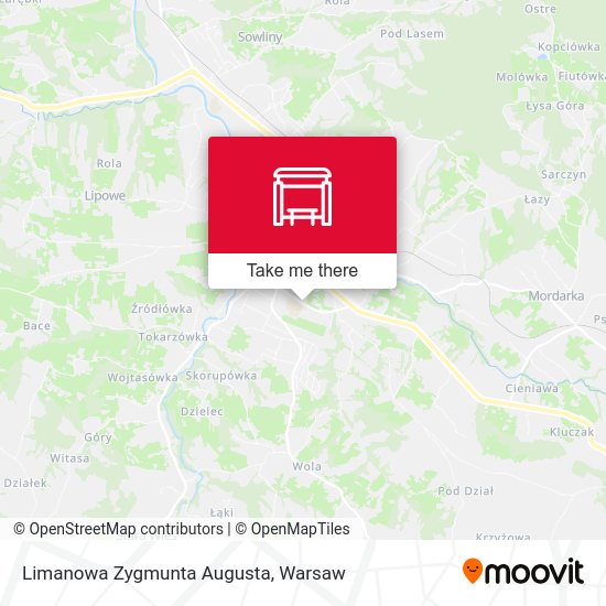 Limanowa Zygmunta Augusta map