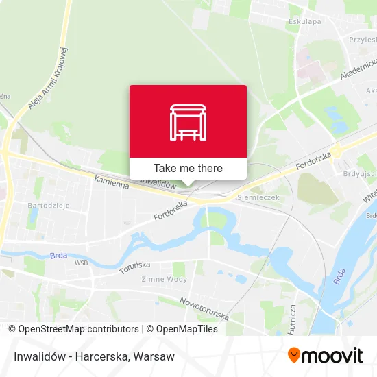 Карта Inwalidów - Harcerska