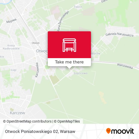 Otwock Poniatowskiego map