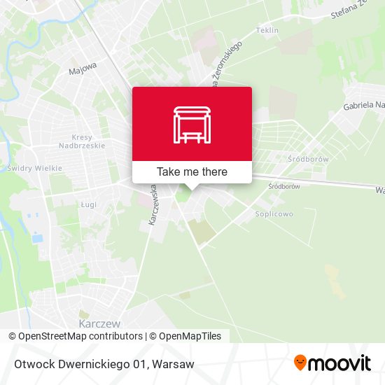 Otwock Dwernickiego map