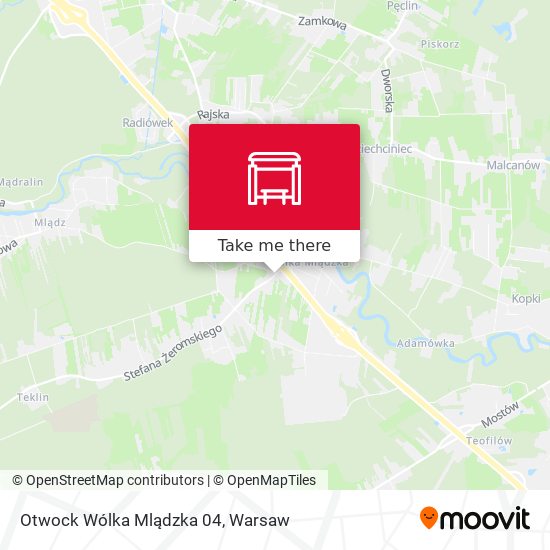 Otwock Wólka Mlądzka map