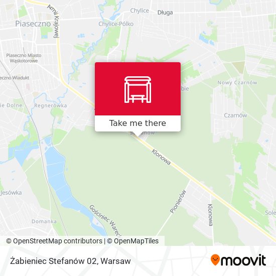 Żabieniec Stefanów 02 map