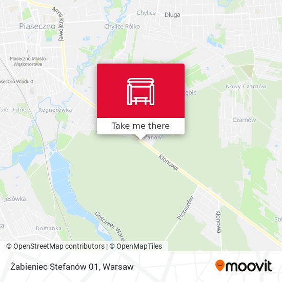 Żabieniec Stefanów 01 map