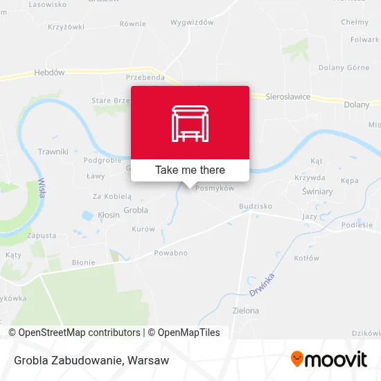 Grobla Zabudowanie map