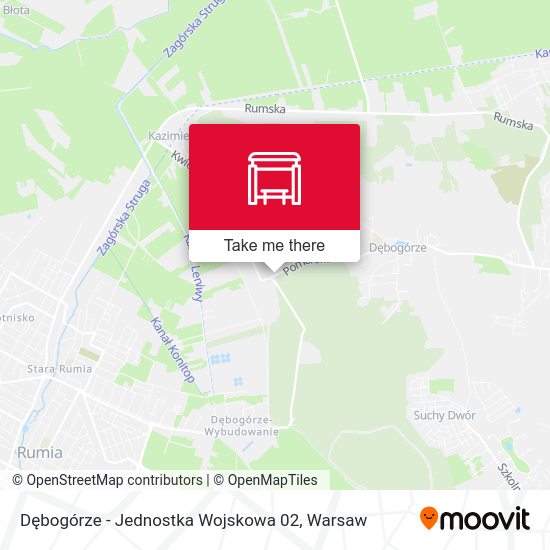 Dębogórze - Jednostka Wojskowa 02 map