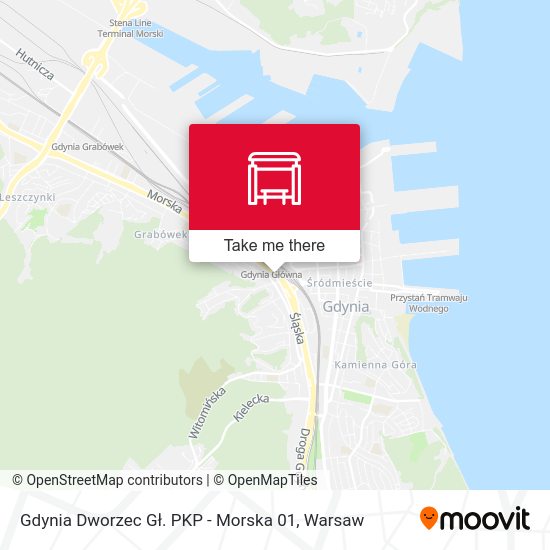 Gdynia Dworzec Gł. PKP - Morska 01 map