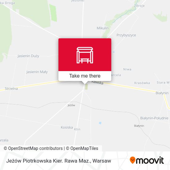 Jeżów Piotrkowska Kier. Rawa Maz. map