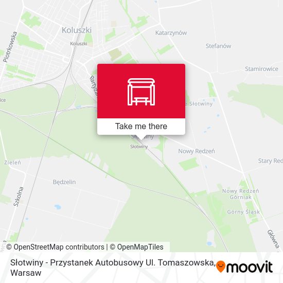 Карта Słotwiny - Przystanek Autobusowy Ul. Tomaszowska