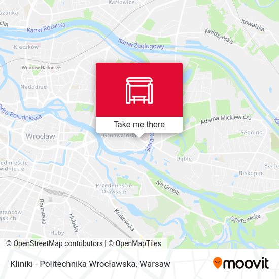 Kliniki - Politechnika Wrocławska map