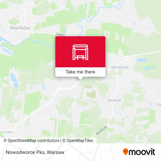 Карта Nowodworce Pks