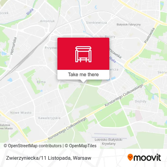 Карта Zwierzyniecka/11 Listopada