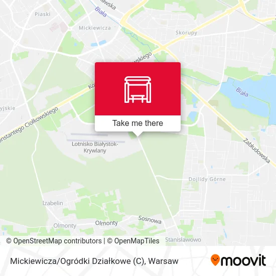 Карта Mickiewicza / Ogródki Działkowe (C)