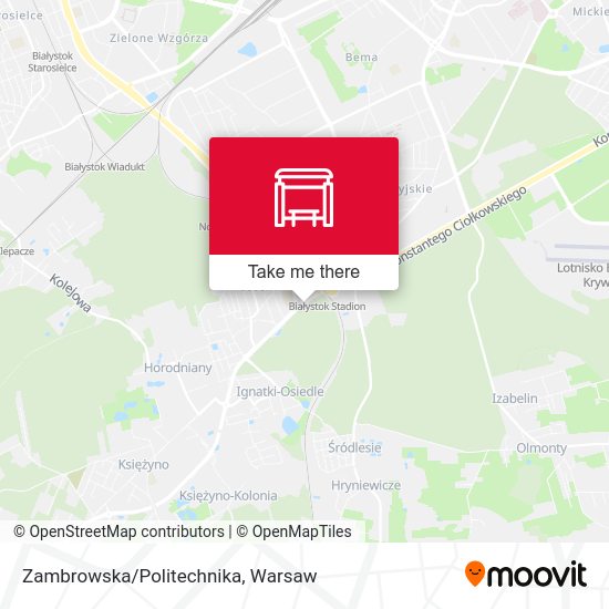 Zambrowska/Politechnika map