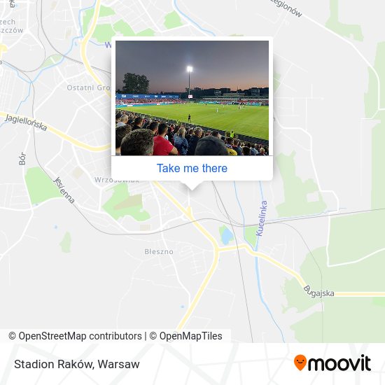 Stadion Raków map