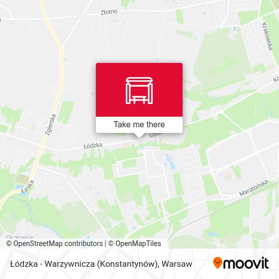 Łódzka - Warzywnicza (Konstantynów) map