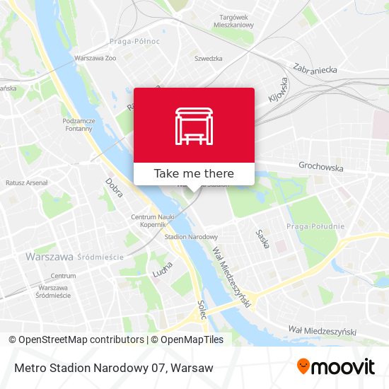 Metro Stadion Narodowy map