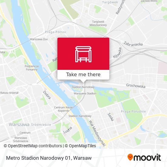 Карта Metro Stadion Narodowy 01