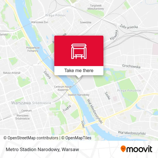 Metro Stadion Narodowy map