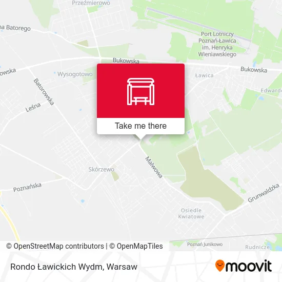 Rondo Ławickich Wydm map