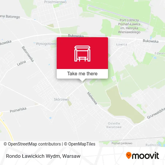 Rondo Ławickich Wydm map