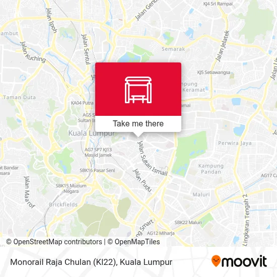Monorail Raja Chulan (Kl22) map