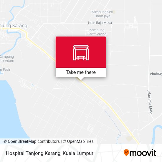Hospital Tanjong Karang map