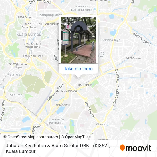 Jabatan Kesihatan & Alam Sekitar DBKL (Kl362) map