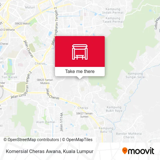 Komersial Cheras Awana map
