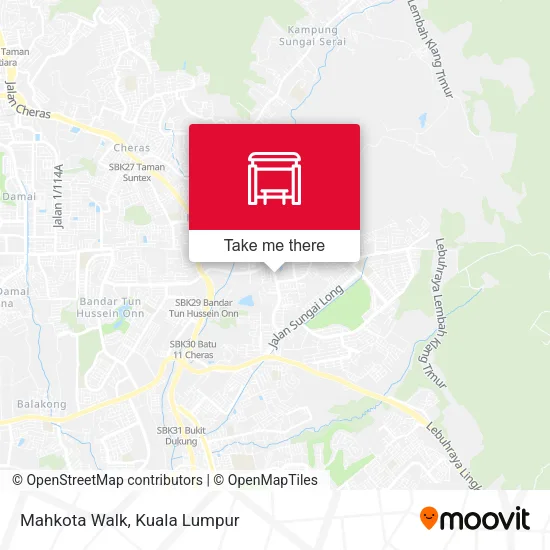 Mahkota Walk map