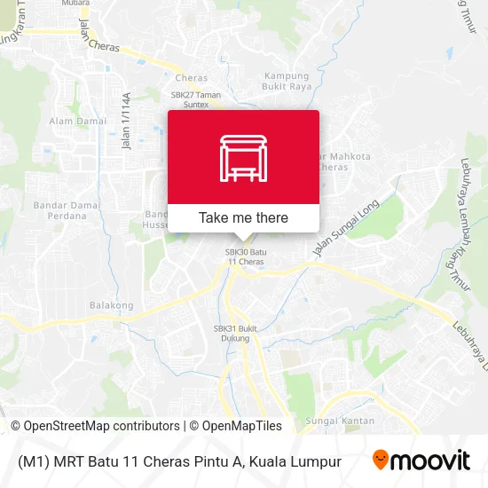 (M1) MRT Batu 11 Cheras Pintu A map