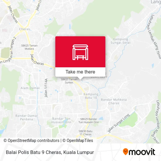 Balai Polis Batu 9 Cheras map