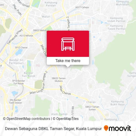 Dewan Sebaguna DBKL Taman Segar map