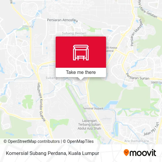 Komersial Subang Perdana map