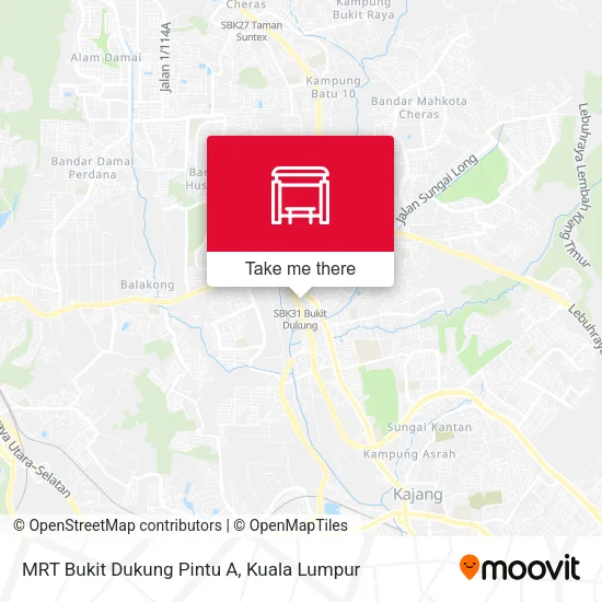MRT Bukit Dukung Pintu A map
